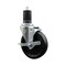 Service Caster 5'' SS Phenolic Swivel 1-5/8'' Expanding Stem Caster with Brake SCC-SSEX20S514-PHS-TLB-158 - alternate 1